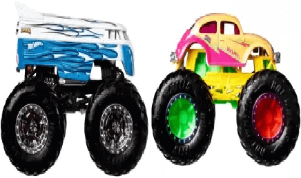 Hot Wheels Monster Trucks Demolition Doubles 1:64 Scale,2 Monster Trucks (Multicolor)