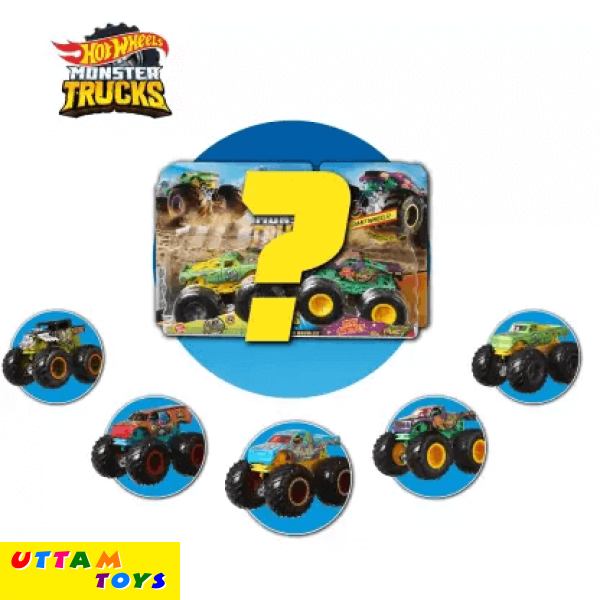 Hot Wheels Monster Trucks Demolition Doubles 1:64 Scale,2 Monster Trucks (Multicolor)