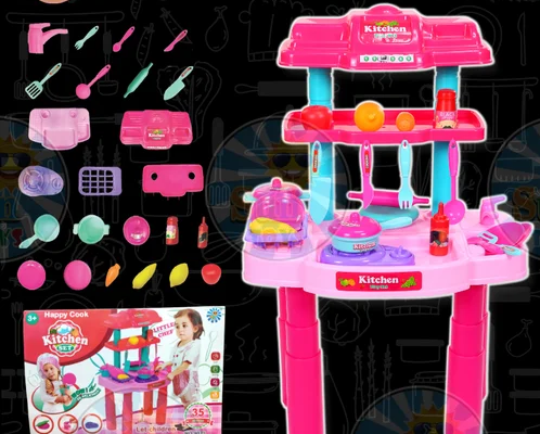 Sun Toys Happy Cook Kitchen Set - 35 Pcs