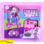 Maria's kitchen set with barbie