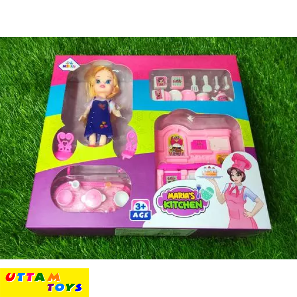 Maria's kitchen set with barbie