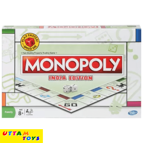 Monopoly India Edition Board Game for Families and Kids Ages 8 and Up, Classic Gameplay Money & Assets Games Board Game