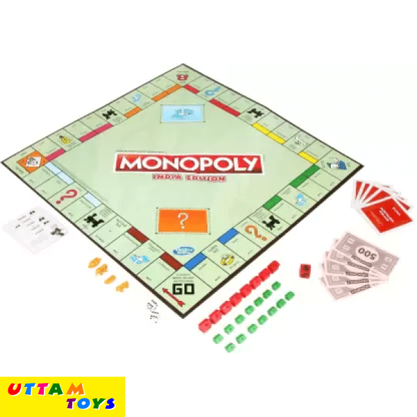 Monopoly India Edition Board Game for Families and Kids Ages 8 and Up, Classic Gameplay Money & Assets Games Board Game