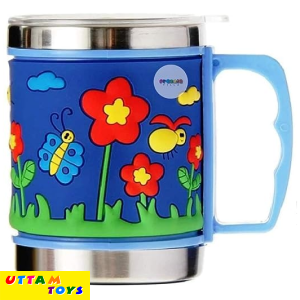 Prezzie Villa Stainless Steel Coffee Mug - Multicolour- 350 ml