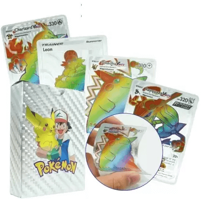 Uttam Toys Pokemon Silver Foil Card - (1 Box -15 Pcs -10 Card)