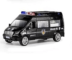 Uttam Toys Exclusive Alloy Metal Pull Back Die-cast Car Police Ambulance