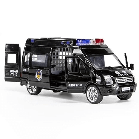 Uttam Toys Exclusive Alloy Metal Pull Back Die-cast Car Police Ambulance