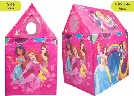 Princess Theme LED Light Big Size Tent House for Girls (Pink)