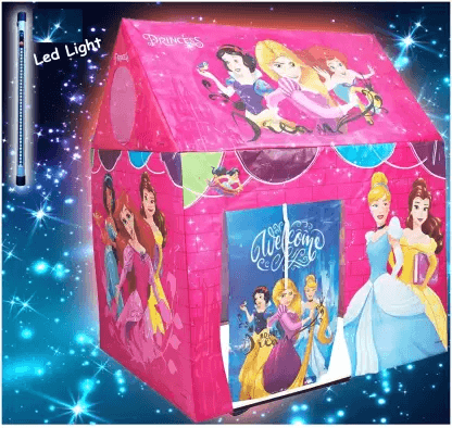 Princess Theme LED Light Big Size Tent House for Girls (Pink)