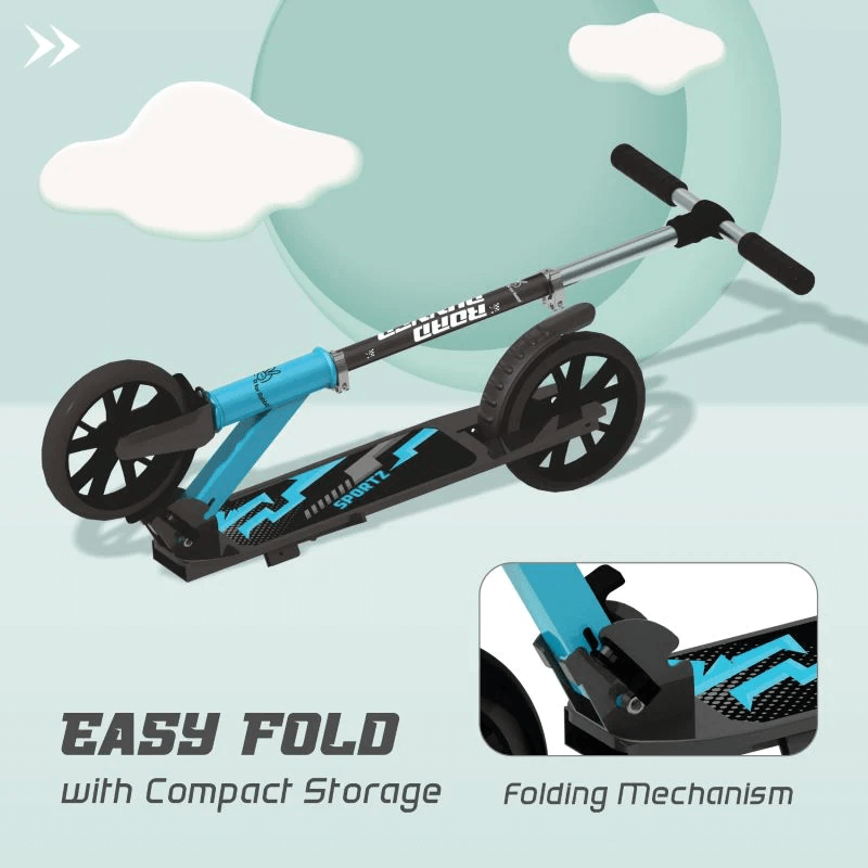 R For Rabbit Road Runner Sportz Scooter - 3 Level Height Adjustment, Easy Fold, Wide Base & Stand