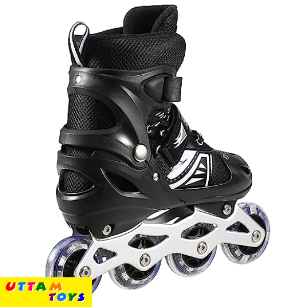 Adjustable Inline Roller Skates for Kids, Teens and Adults, Unisex Outdoor Skating Shoes Roller Blades with Featuring Wheels for Skating - Multicolour