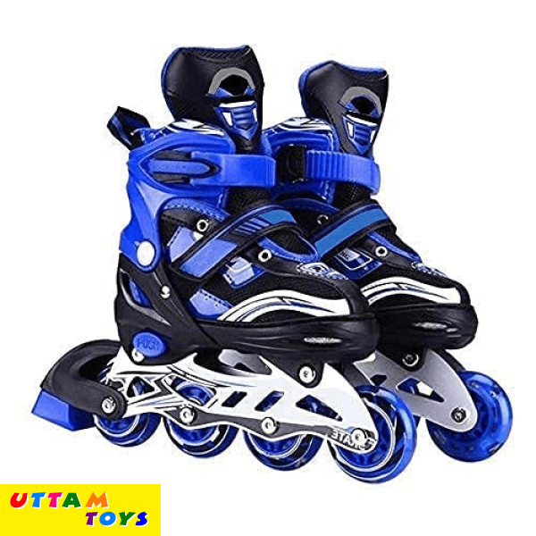 Adjustable Inline Roller Skates for Kids, Teens and Adults, Unisex Outdoor Skating Shoes Roller Blades with Featuring Wheels for Skating - Multicolour