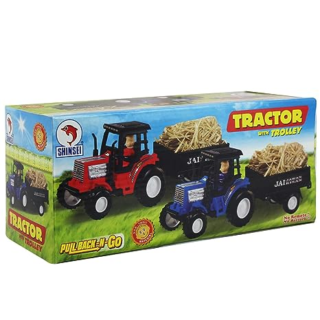 Shinsei Pull Back Tractor With Trolley