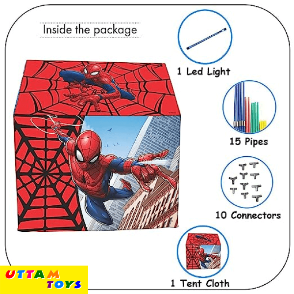 Spiderman Play House Tent with Led Light for Kids