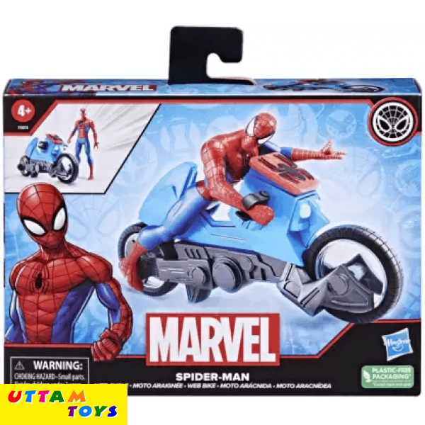 Hasbro Marvel Spider-Man Web Cycle Toy 6-Inch-Scale Collectible Toys for Kids