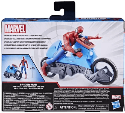 Hasbro Marvel Spider-Man Web Cycle Toy 6-Inch-Scale Collectible Toys for Kids