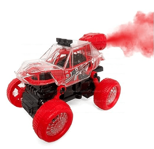 Xuanna Stunt Spray Car with 3D Flashing Light & Sound Toy for Kids Friction Power Toy Car for Kids - 360 Degree Stunt Car