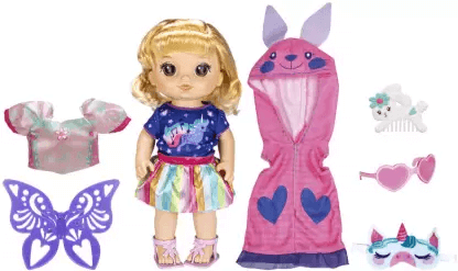 Hasbro Baby Alive Magical Styles Baby Doll, 12-Inch Toy for Kids Ages 3 and Up (Multicolor)