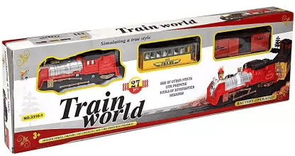 Train World Toy Train with Flash Lights and Music - 27 Piece Set