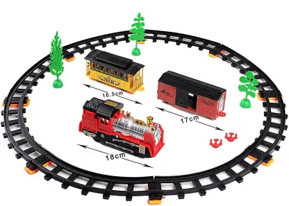 Train World Toy Train with Flash Lights and Music - 27 Piece Set