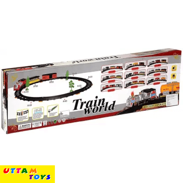 Train World Toy Train with Flash Lights and Music - 27 Piece Set