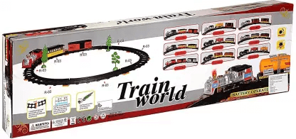 Train World Toy Train with Flash Lights and Music - 27 Piece Set