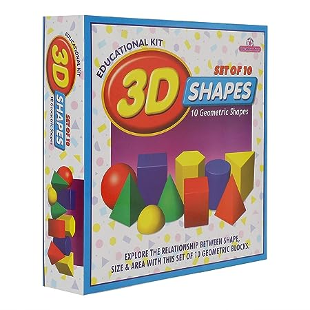 Olympia Games and Toys 3D Geometric Shapes Blocks Games kit for Kids Both Boys and Girls -Multicolor