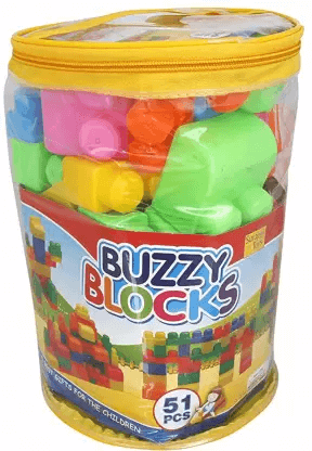 Surajtoys Buzzy Blocks 51- Pcs (Multicolor)