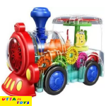 Uttam Toys Gear Train Universal Walking Train Colorful Lights Musical Toys - Multicolors