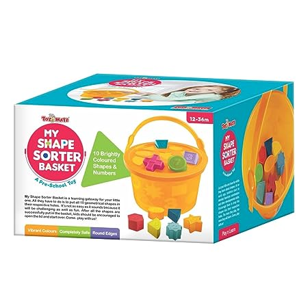 Toymate My Shape Sorter Basket- A Pre School Toy with 10 Shapes & Colours