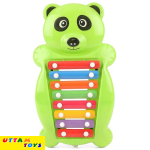 Prime Panda Xylophone 2 in 1 Musical Toy & Pull Along Toy with 8 Notes Non Toxic no Batteries Yellow - Multicolors