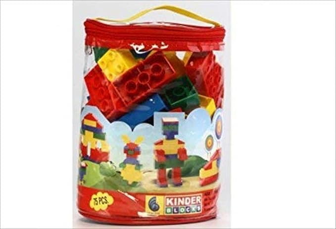 Peacock Kinder Blocks PVC Bag (75 Piece)