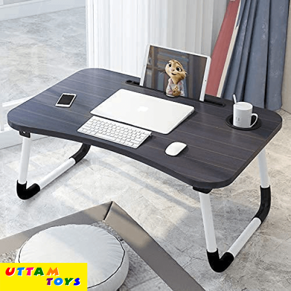 Uttam Toys Foldable Bed Study Table Portable Wood Multifunction