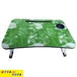 Uttam Toys Foldable Laptop Wooden Table with Cup Holder, Study Table, Bed Table, Breakfast Table Wood Portable Laptop Table