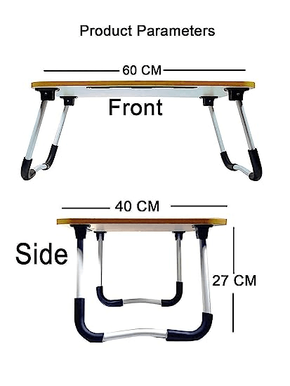 Uttam Toys Study Table Bed Home Wooden Foldable Students Stand Office Computer Desk Folding Work Tables laptops Portable (Pink)