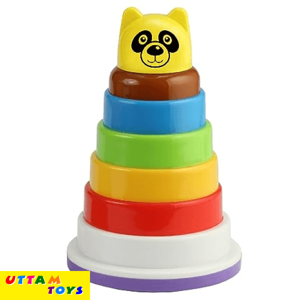 Toy Fun 2 in 1, Stacking Toys for Kids. Rock N Stack Panda Ring and Stacking Cups Combo Set