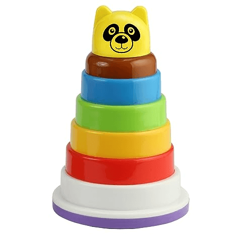 Toy Fun 2 in 1, Stacking Toys for Kids. Rock N Stack Panda Ring and Stacking Cups Combo Set