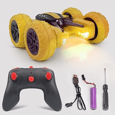 Uttam Toys Super 360° Car Double Sided Rotating RC Stunt Car Remote Control Car Toy with in-Built Rechargeable Battery