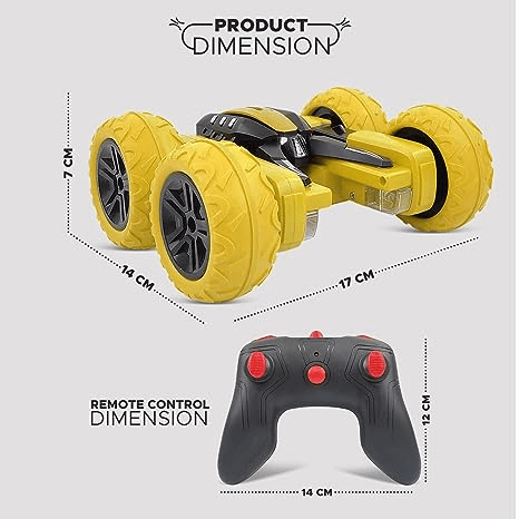 Uttam Toys Super 360° Car Double Sided Rotating RC Stunt Car Remote Control Car Toy with in-Built Rechargeable Battery