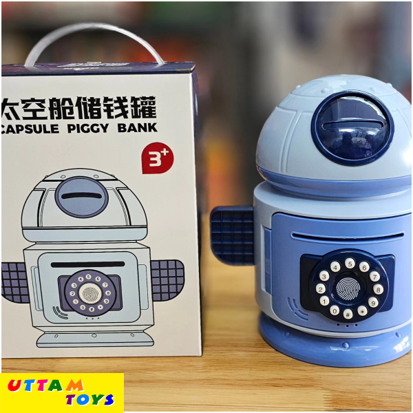 Piggy Bank for Kids Money Machine with Password and Finger Sensor Lock Coin Bank (Multicolor)