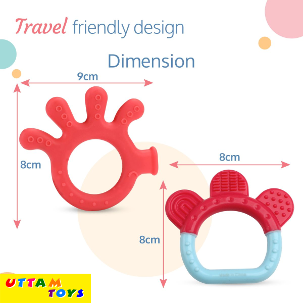 LuvLap Baby Silicone Teether for teething gums, Finger & Ring