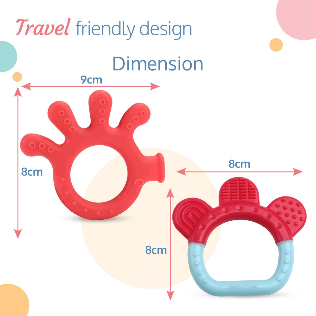 LuvLap Baby Silicone Teether for teething gums, Finger & Ring