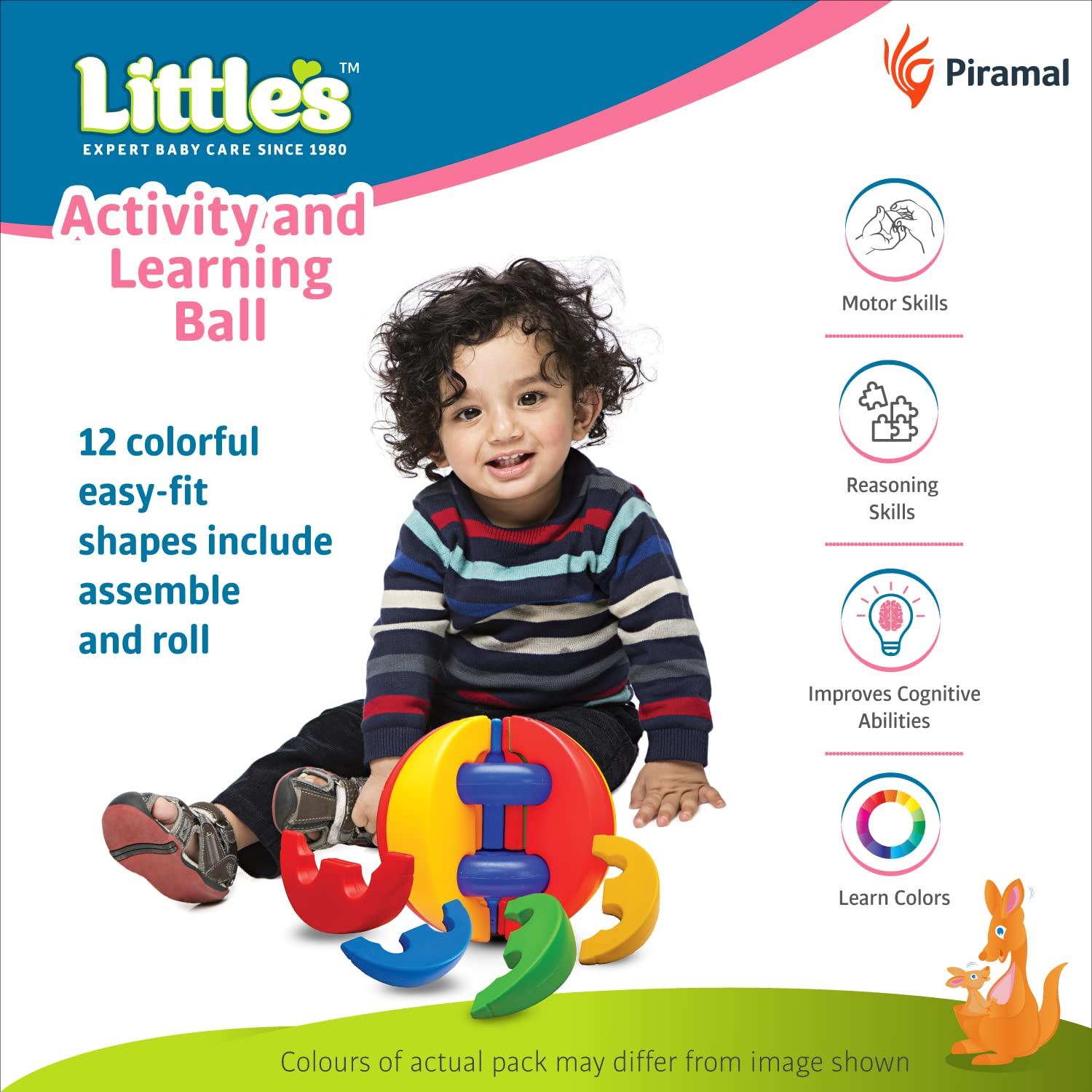 Little's Activity and Learning Ball I Learning Activity Toy I Multicolour I Infant And Preschool Toys