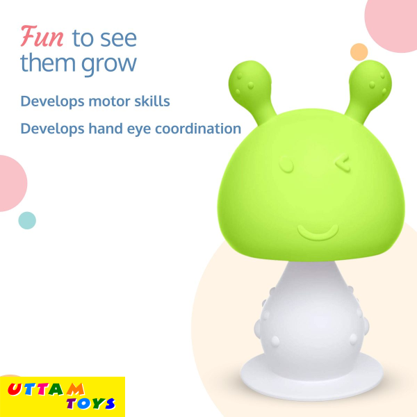 LuvLap Silicone Baby Teether Of Mushroom Shape ( Green)