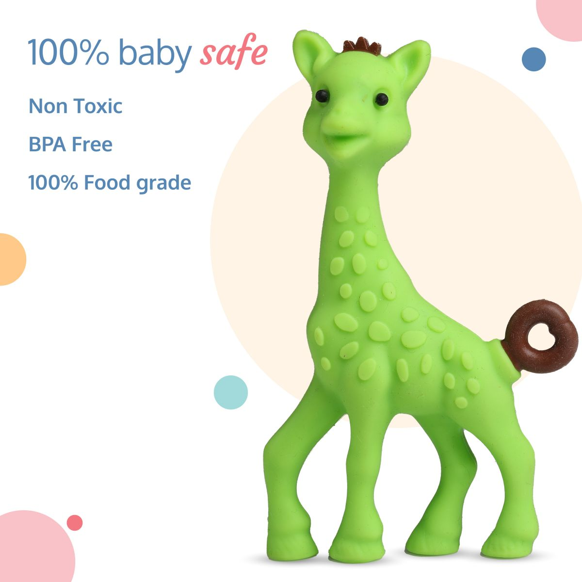 LuvLap Tiny Giffy Silicone Teether (Green)