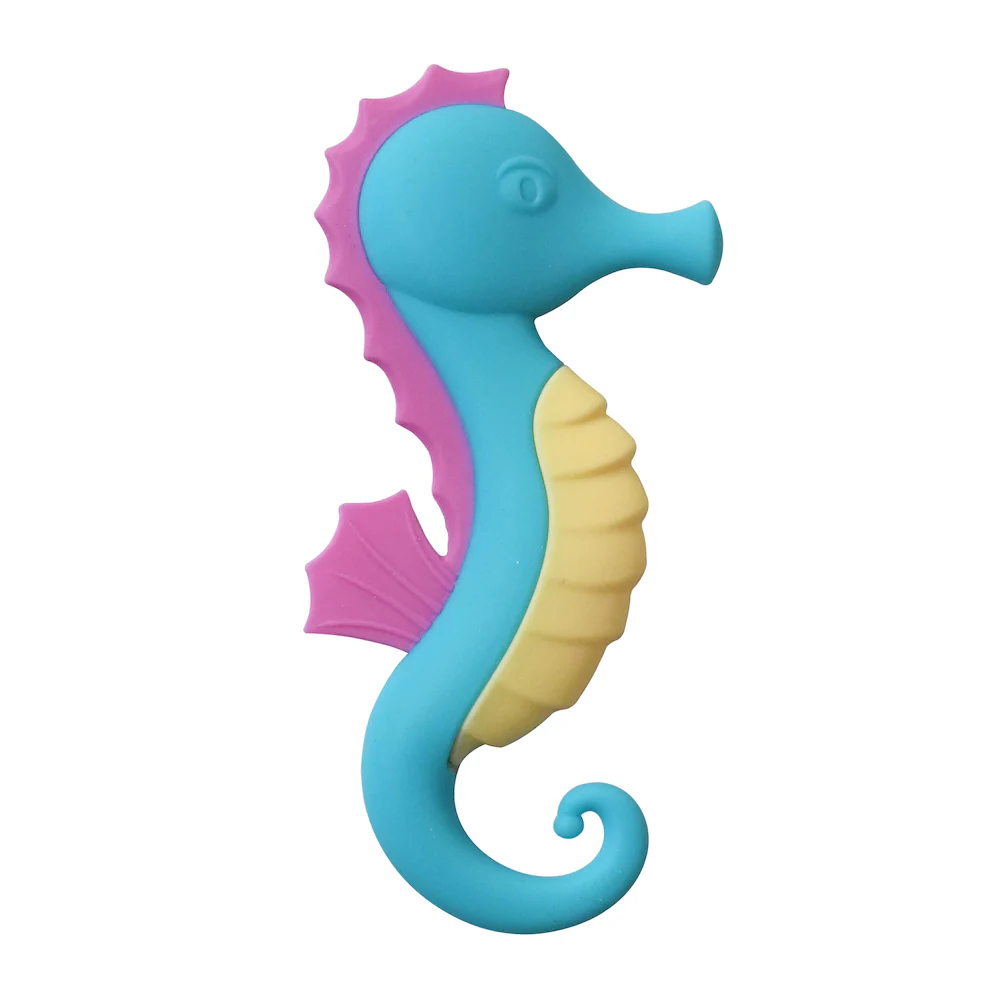 LuvLap Multicolor Silicone Sea Horse Baby Teether