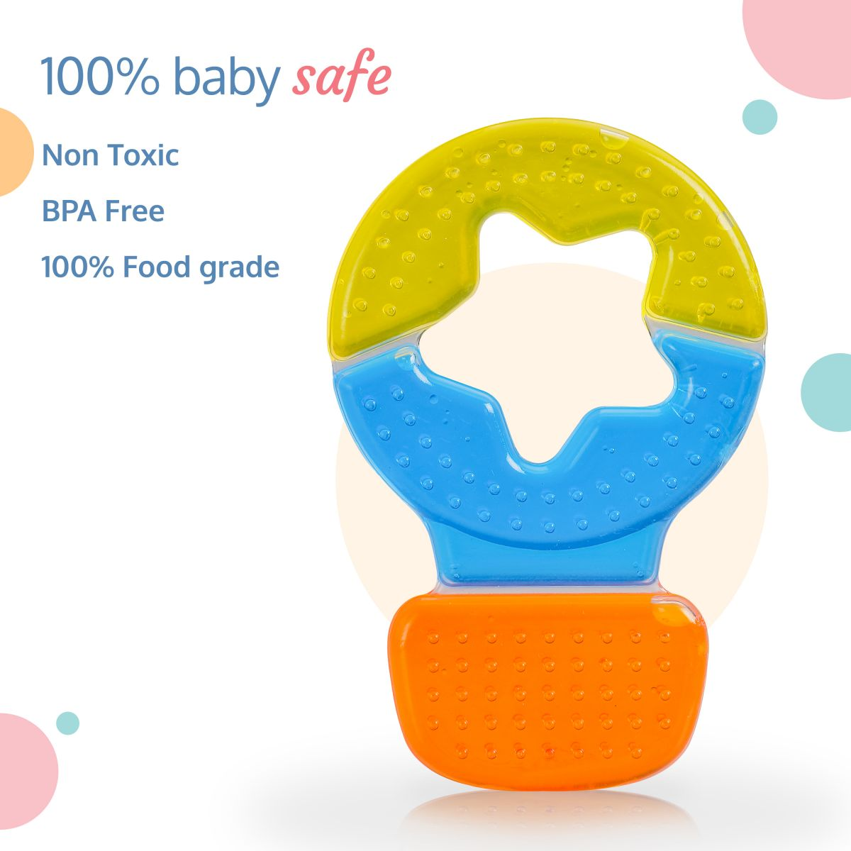 LuvLap Baby Water Filled Silicone Teether (Multicolor)