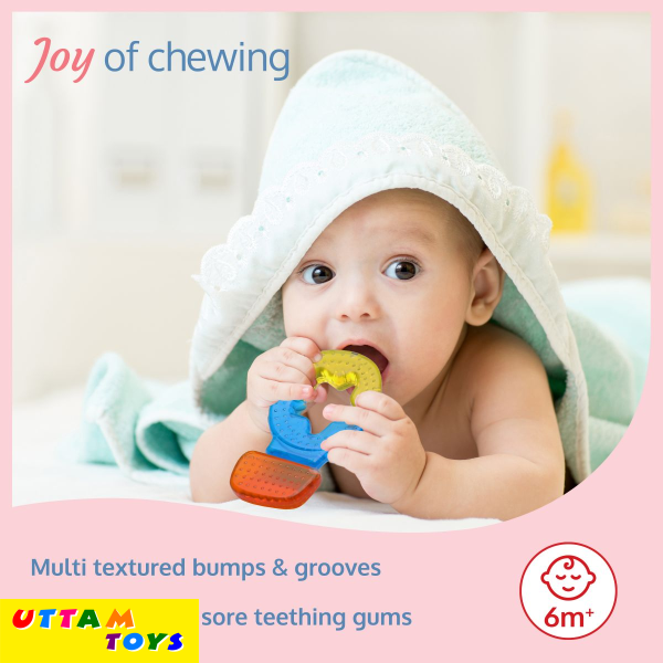 LuvLap Baby Water Filled Silicone Teether (Multicolor)