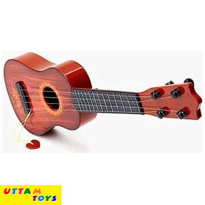 Guitar Toy 4-String Acoustic Music Learning Toys | Musical Instrument Educational Toy Guitar for Beginner | Sound Toys Best Gift for Kids | Age 3-12 (Product Colour May Vary)