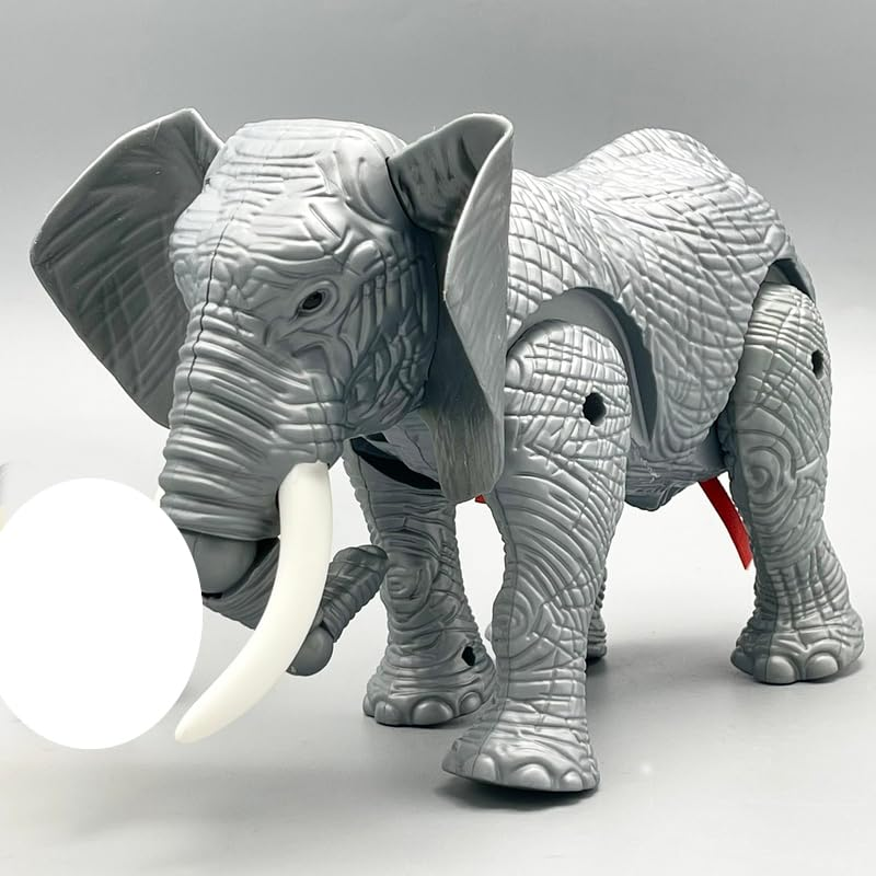 Walking Elephant with Sounds | Musical and Walking Elephant | Battery Operated Water Spouting Elephant Toy | Realistic Design Toy